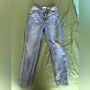 Celebrity Pink Distressed Blue Skinny Jeans